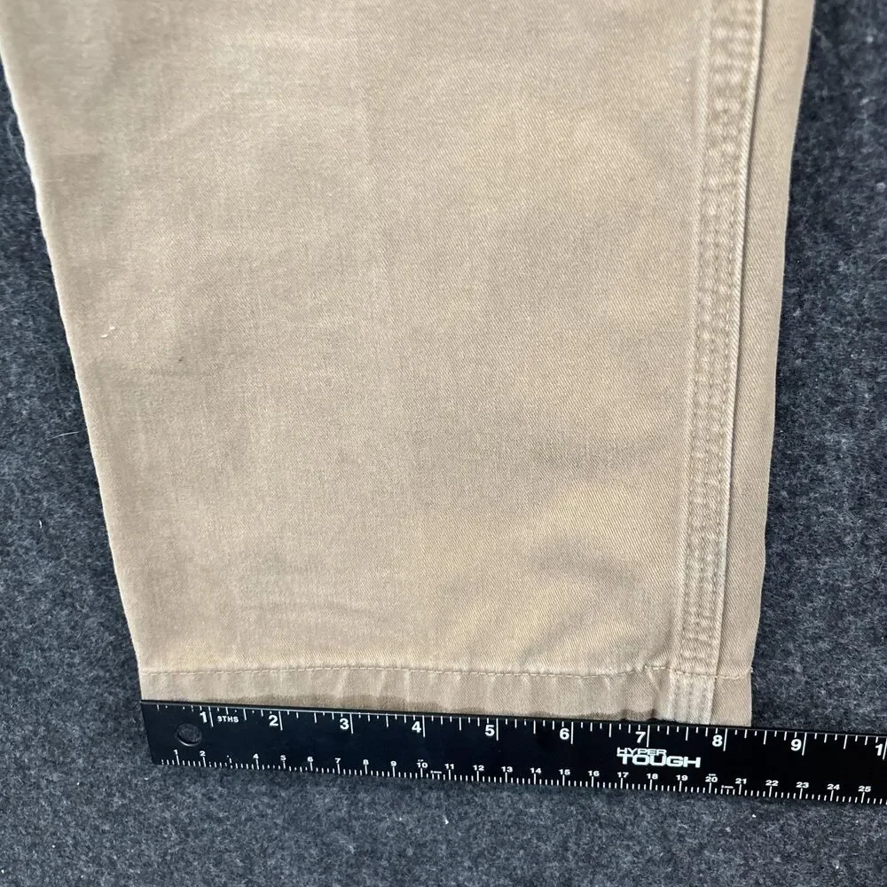 Carhartt Pants Men's 32x31 Khaki Relaxed Fit Carpenter Work Utility Straight Leg